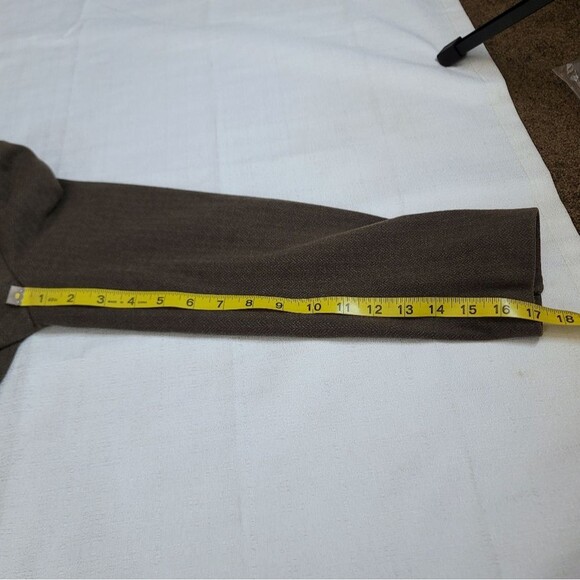 Ecru Brown One Button Blazer Size 6 - Picture 3 of 9